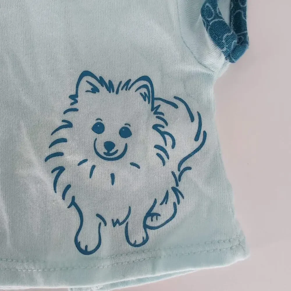 American Girl Doll Retired Blue Two Piece Pomeranian Pajamas Set for 18